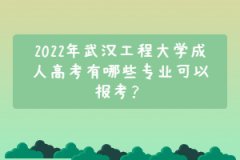 2022年武汉工程大学成人高考有哪些专业可以报考？