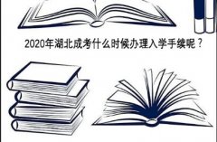 2020年湖北成考什么时候办理入学手续呢？