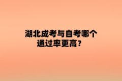 湖北成考与自考哪个通过率更高？