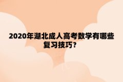 2020年湖北成人高考数学有哪些复习技巧？