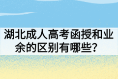 湖北成人高考函授和业余的区别有哪些？