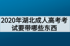 2020年湖北成人高考考试要带哪些东西