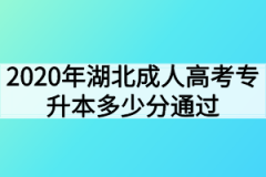 2020年湖北成人高考专升本多少分通过？