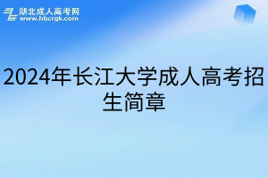 2024年长江大学成人高考招生简章