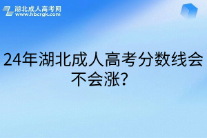 24年湖北成人高考分数线会不会涨？